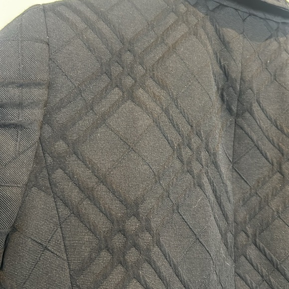 Talbots Quilted Blazer Black 3/4 Sleeves Cotton Blend Womens Size L - Picture 9 of 15